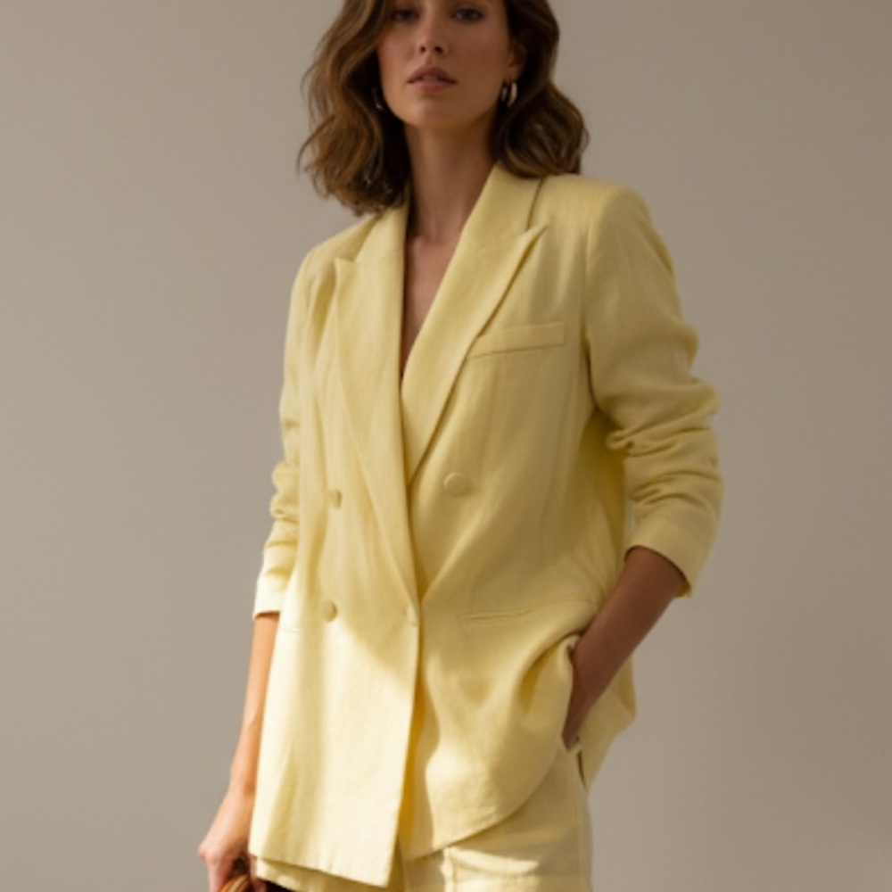 Forever 21 Light Yellow Women's Blazer